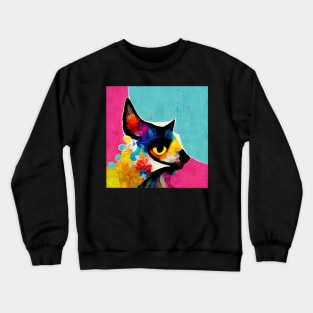 Abstract Cat Crewneck Sweatshirt